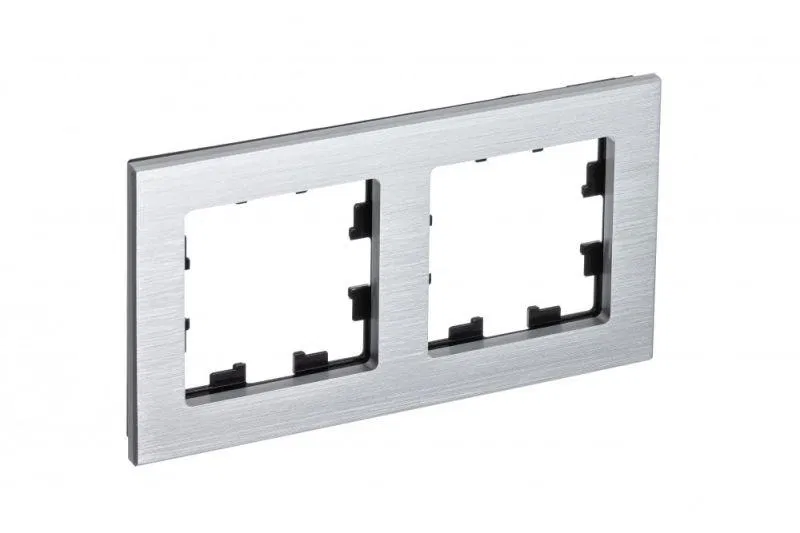 Рамка 2-м AtlasDesign Nature метал. серебр. SE ATN312102 Systeme Electric