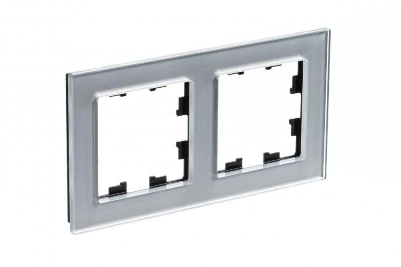 Рамка 2-м AtlasDesign Nature стекло алюм. SE ATN320302 Systeme Electric