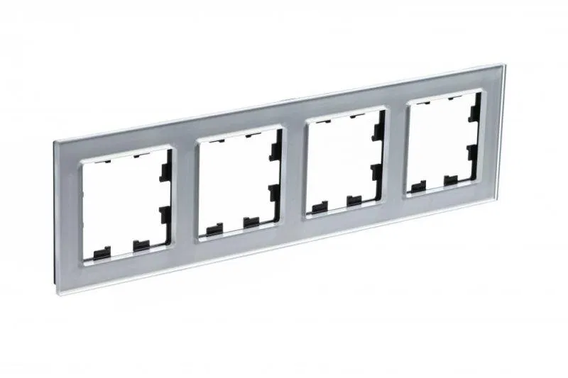 Рамка 4-м AtlasDesign Nature стекло алюм. SE ATN320304 Systeme Electric