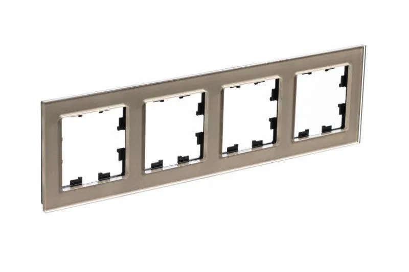 Рамка 4-м AtlasDesign Nature стекло шампань SE ATN320504 Systeme Electric