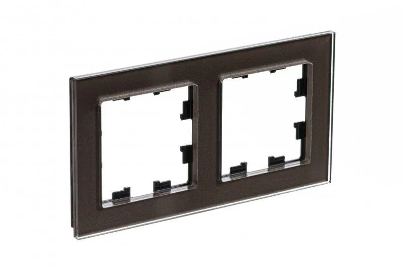 Рамка 2-м AtlasDesign Nature стекло мокко SE ATN320602 Systeme Electric