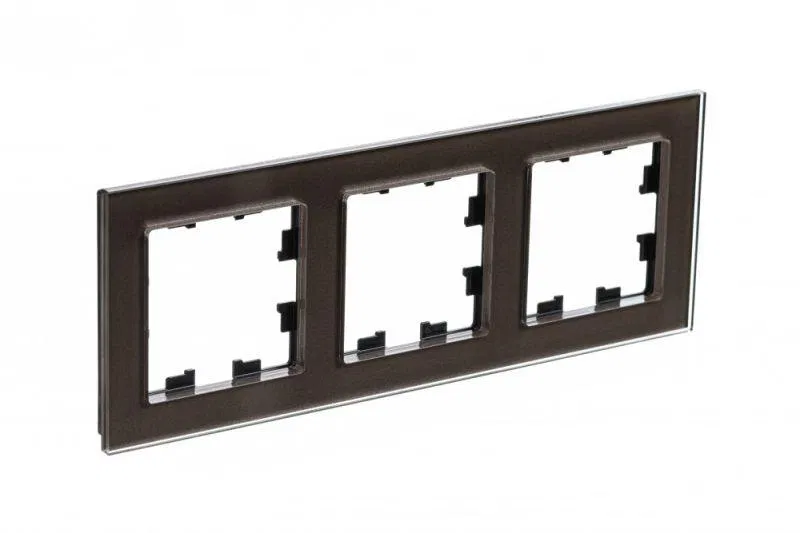 Рамка 3-м AtlasDesign Nature стекло мокко SE ATN320603 Systeme Electric