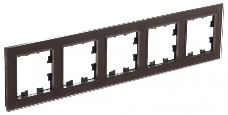 Рамка 5-м AtlasDesign Nature органич. стекло мокко SE ATN320605 Systeme Electric