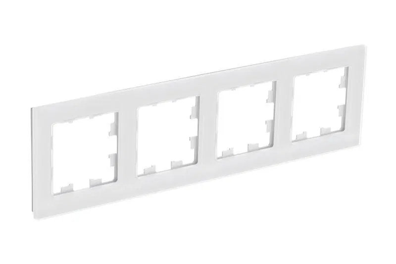 Рамка 4-м AtlasDesign Nature натур. стекло бел. SE ATN360104 Systeme Electric