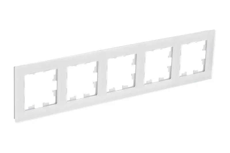 Рамка 5-м AtlasDesign Nature натур. стекло бел. SE ATN360105 Systeme Electric