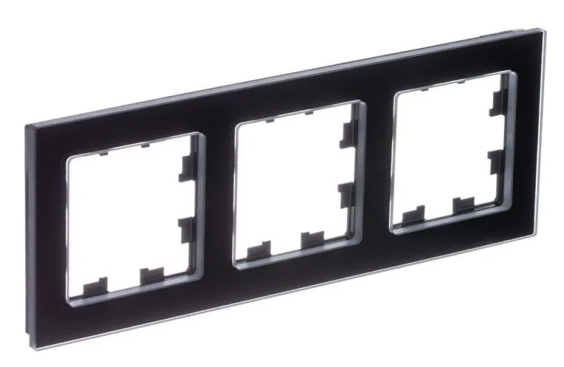 Рамка 3-м AtlasDesign Nature натур. стекло черн. SE ATN361003 Systeme Electric