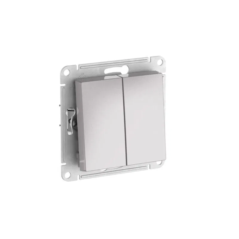 Выключатель 2-кл. AtlasDesign Aqua IP44 (сх. 5) 10AX быстрозажим. клем. механизм алюм. SE ATN440351S Systeme Electric
