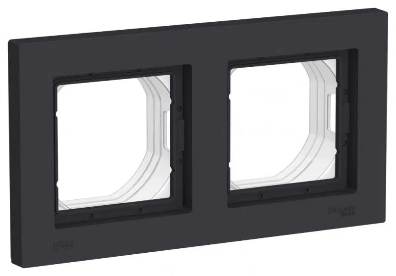 Рамка 2-м AtlasDesign Aqua IP44 карбон SE ATN441002 Systeme Electric