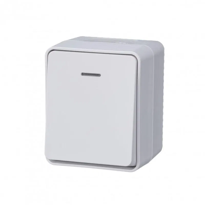 Выключатель 1-кл. ОП AtlasDesign PROFI IP54 10AX с подсветкой бел. SE ATN540113 Systeme Electric