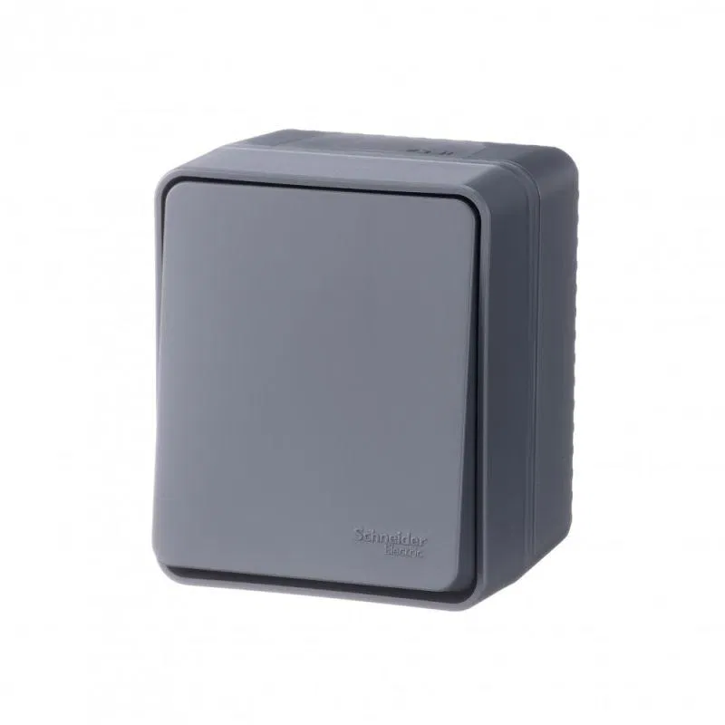 Переключатель проходной 1-кл. ОП AtlasDesign PROFI IP54 10AX антрацит SE ATN544061 Systeme Electric