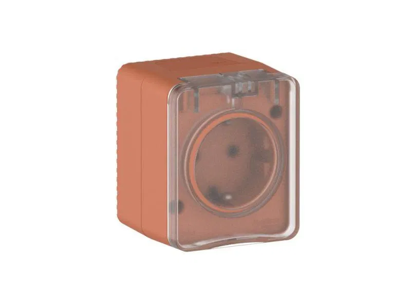 Розетка 1-м ОП AtlasDesign PROFI 16А IP54 250В заземл. защ. шторки терракот. SE ATN547045 Systeme Electric