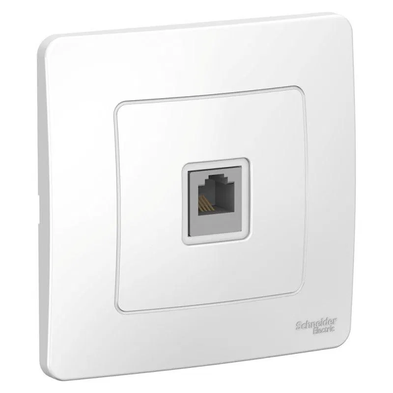 Розетка телефонная 1-м СП Blanca RJ11 бел. SE BLNIS011001 Systeme Electric