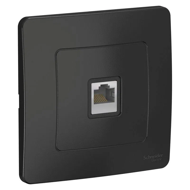 Розетка компьютерная 1-м СП Blanca RJ45 кат.5E антрацит SE BLNIS045006 Systeme Electric