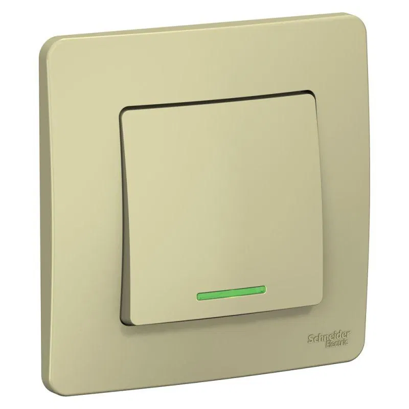 Выключатель 1-кл. СП Blanca 10А IP20 (сх. 1) 250В с подсветкой беж. SE BLNVS010117 Systeme Electric