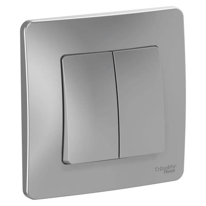 Выключатель 2-кл. СП Blanca 10А IP20 (сх. 5) 250В алюм. SE BLNVS010503 Systeme Electric