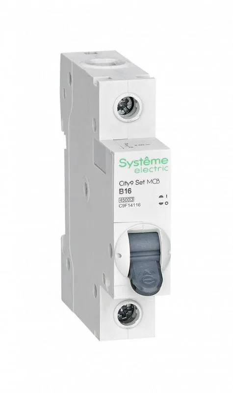 Выключатель автоматический модульный 1п B 16А 4.5кА City9 Set 230В SE C9F14116 Systeme Electric