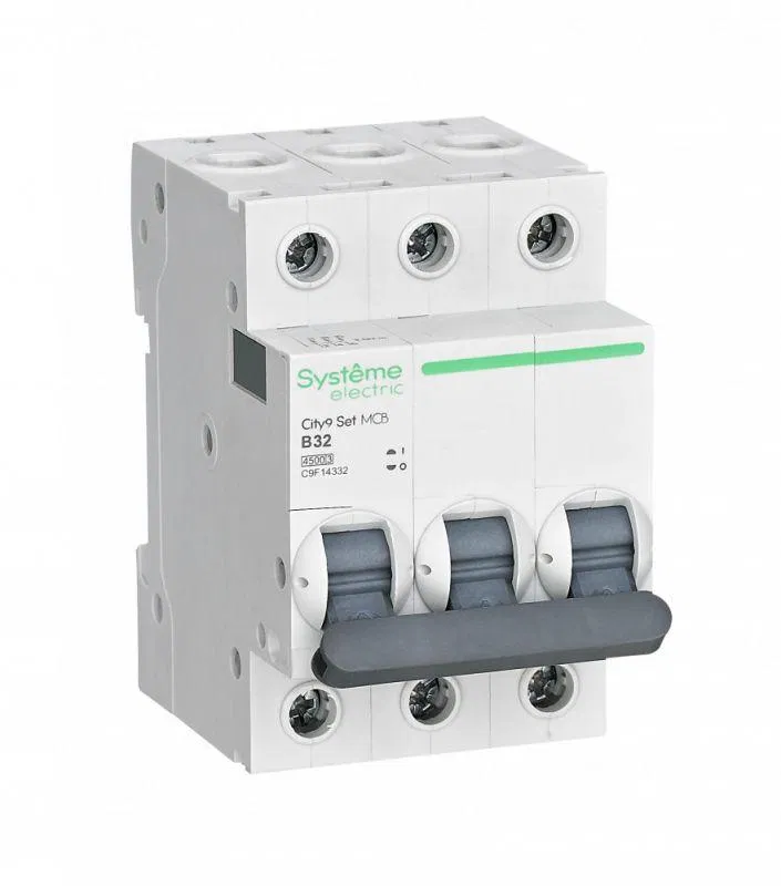 Выключатель автоматический модульный 3п B 32А 4.5кА City9 Set 400В SE C9F14332 Systeme Electric