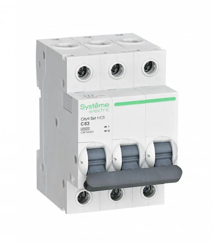 Выключатель автоматический модульный 3п C 63А 4.5кА City9 Set 400В SE C9F34363 Systeme Electric