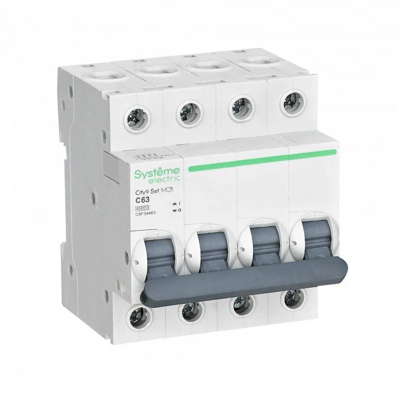 Выключатель автоматический модульный 4п C 63А 4.5кА City9 Set 400В SE C9F34463 Systeme Electric
