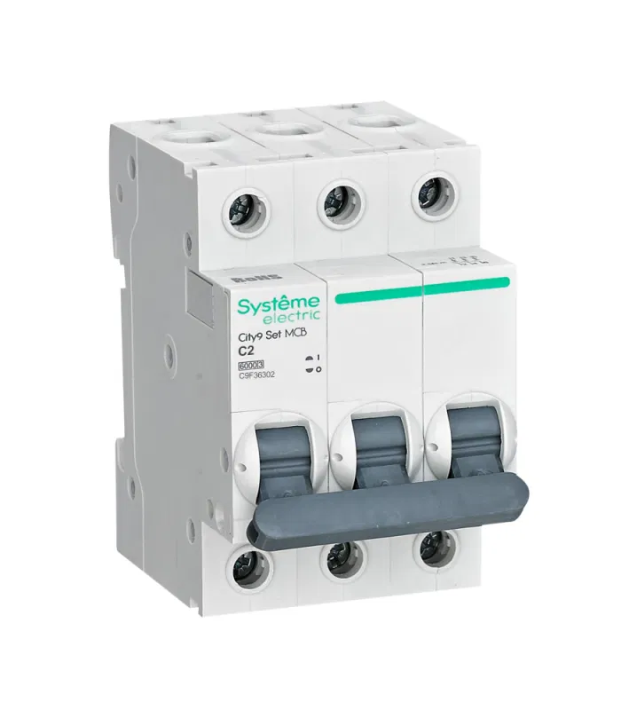 Выключатель автоматический модульный 3п C 2А 6кА City9 Set SE C9F36302 Systeme Electric