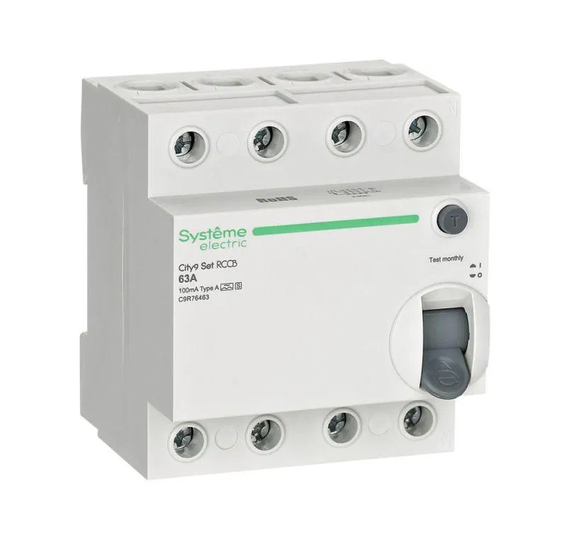Выключатель дифференциального тока City9 Set 4п 63А 100мА A-S 400В SE C9R76463 Systeme Electric