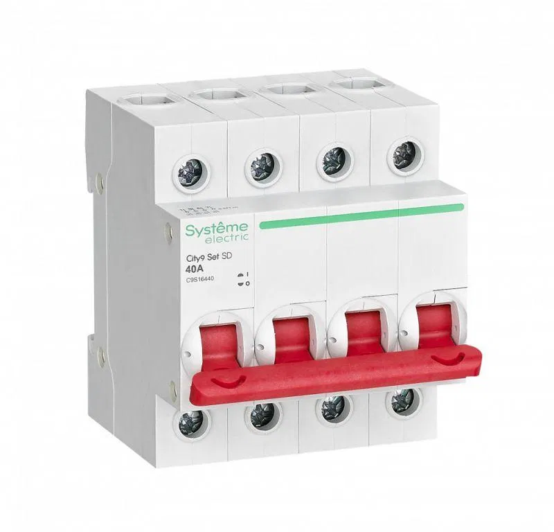 Выключатель нагрузки 4п 40А 400В City9 Set SE C9S16440 Systeme Electric