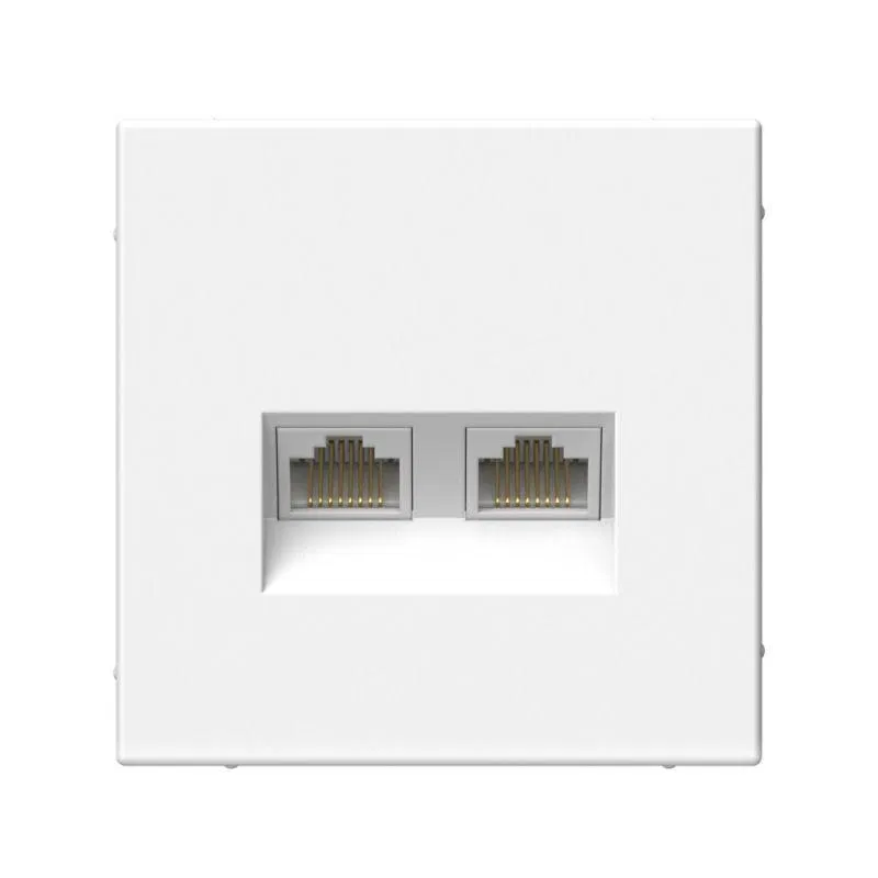 Розетка компьютерная 2-м ArtGallery 2хRJ45 кат.6A механизм бел. SE GAL000188 Systeme Electric