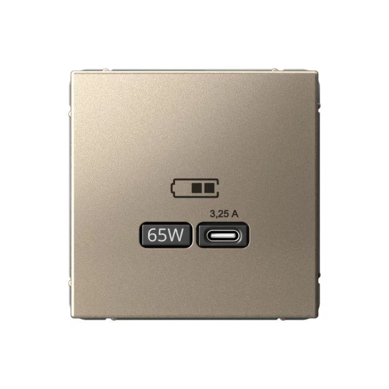 Розетка USB ArtGallery тип C 65Вт QC PD высокоскор. ЗУ механизм шампань SE GAL000527 Systeme Electric