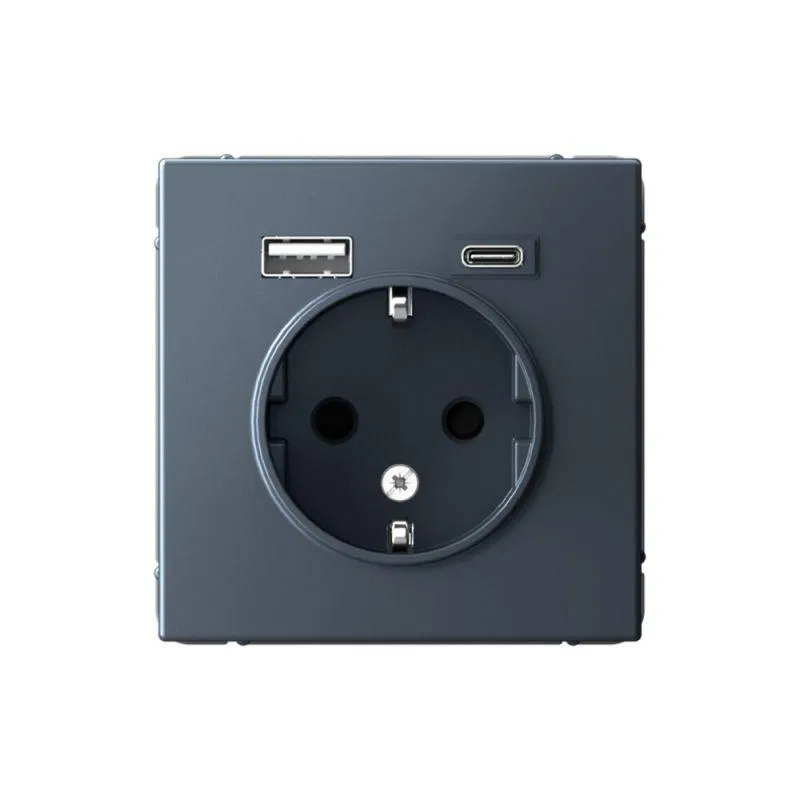 Розетка ArtGallery 16А с 2-мя заряд. устройствами USB A+C 5В/2.4А/3А 2х5В/1.5А механизм грифель SE GAL000732 Systeme Electric