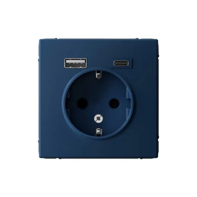 Розетка ArtGallery 16А с 2-мя заряд. устройствами USB A+C 5В/2.4А/3А 2х5В/1.5А механизм аквамарин SE GAL001132 Systeme Electric