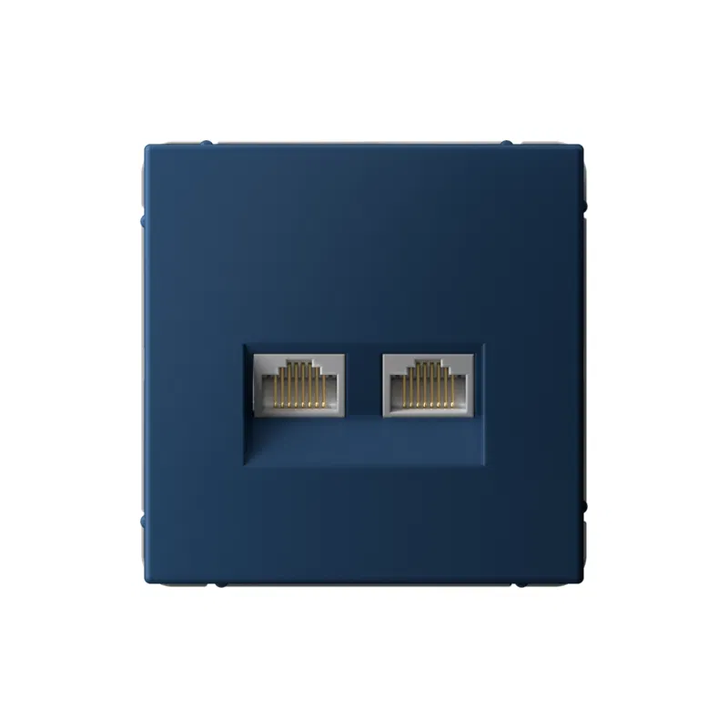 Розетка компьютерная 2-м ArtGallery RJ45 + RJ45 кат.5E механизм аквамарин SE GAL001185 Systeme Electric
