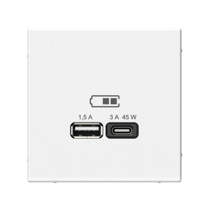 Розетка USB ArtGallery тип A+C 45Вт QC PD высокоскор. ЗУ механизм лотос SE GAL001329 Systeme Electric
