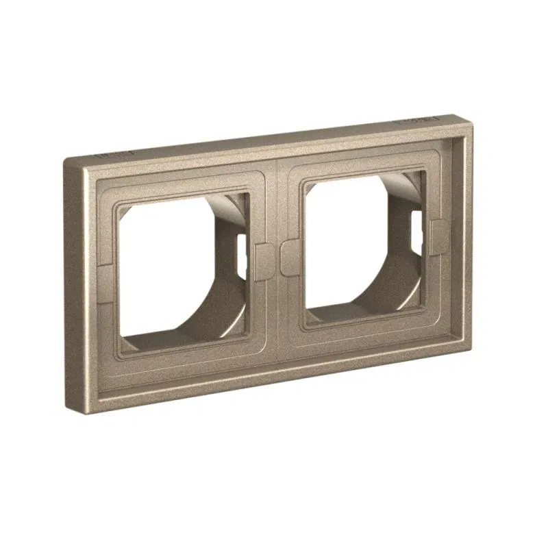 Рамка 2-м ArtGallery IP44 шампань SE GAL440502 Systeme Electric