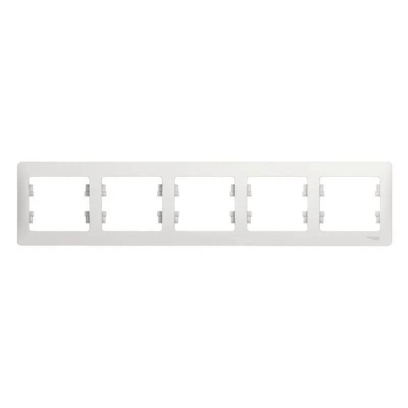 Рамка 5-м Glossa горизонт. бел. SE GSL000105 Systeme Electric