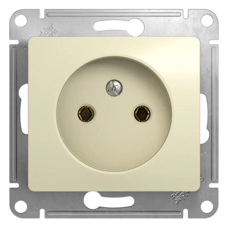Розетка 1-м СП Glossa 16А IP20 без заземл. механизм беж. SE GSL000241 Systeme Electric
