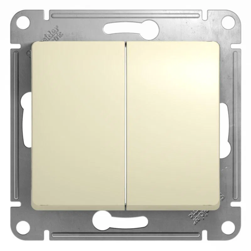 Выключатель 2-кл. СП Glossa 10А IP20 (сх. 5) 10AX механизм беж. SE GSL000251 Systeme Electric