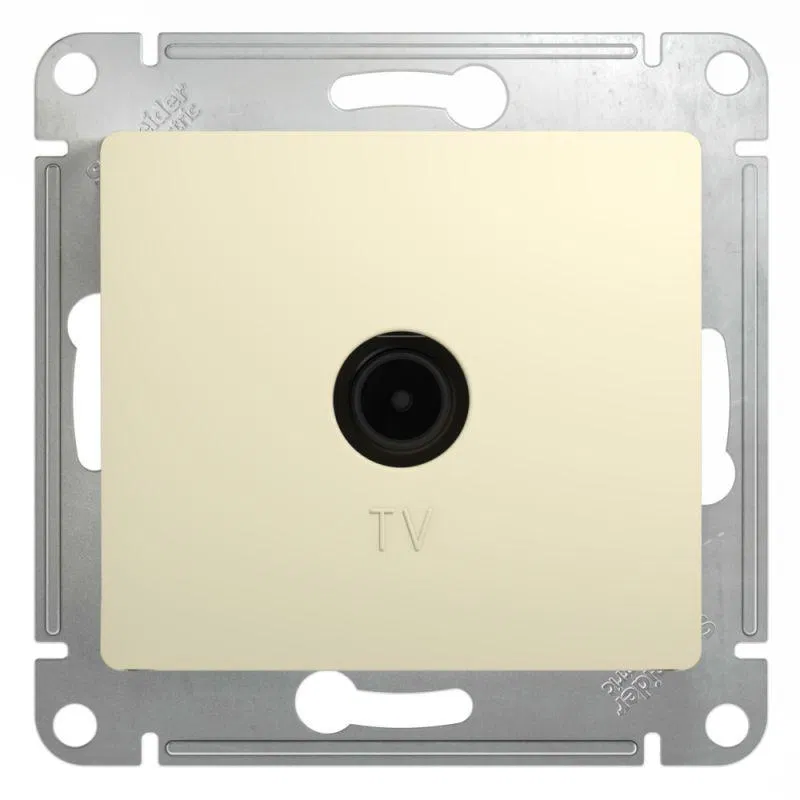 Розетка телевизионная оконечная TV 1-м СП Glossa 1дБ механизм беж. SE GSL000291 Systeme Electric