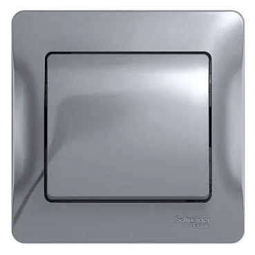 Выключатель 1-кл. СП Glossa 10А IP20 (сх. 1) 10AX в сборе алюм. SE GSL000312 Systeme Electric