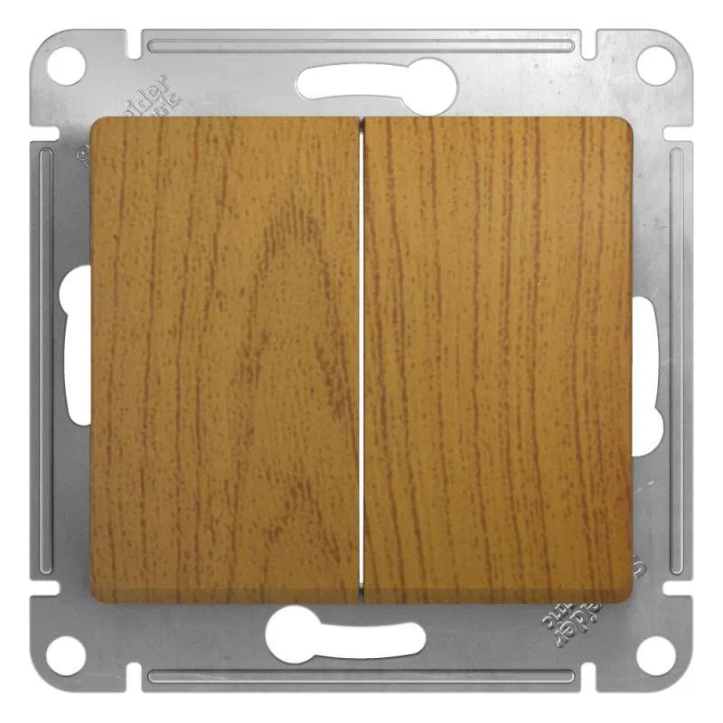 Выключатель 2-кл. СП Glossa 10А IP20 (сх. 5) 10AX механизм дерево дуб SE GSL000551 Systeme Electric