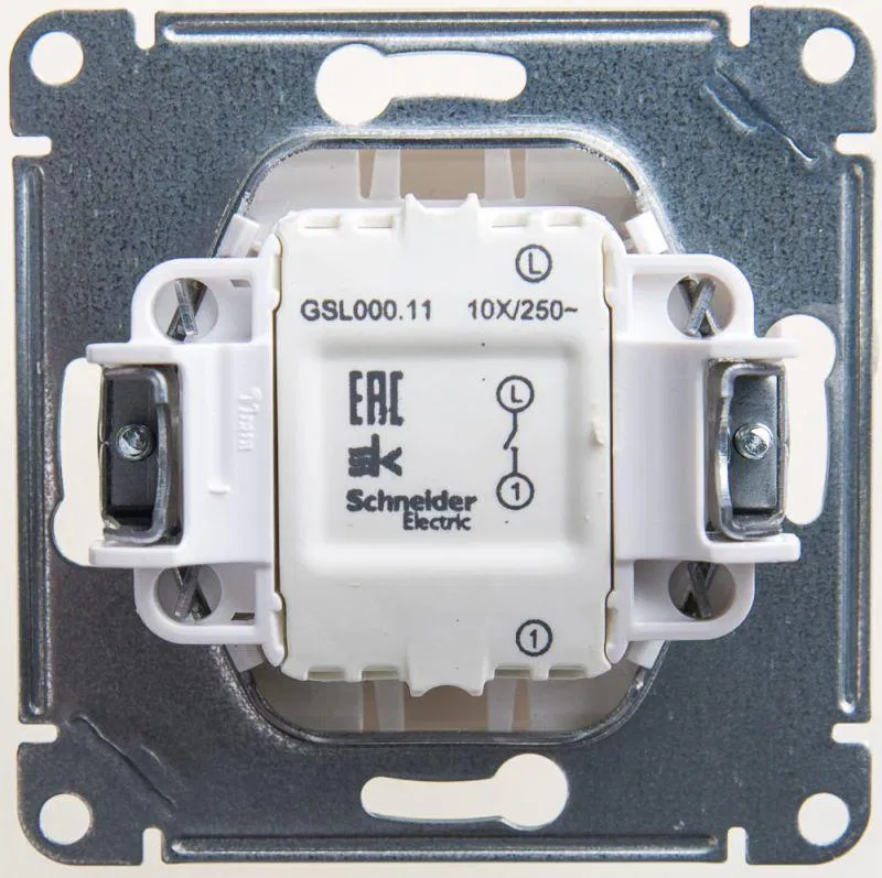 Выключатель 1-кл. СП Glossa 10А IP20 (сх. 1) 10AX механизм перламутр. SE GSL000611 Systeme Electric