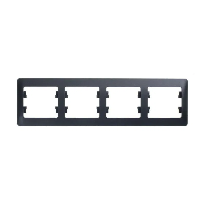 Рамка 4-м Glossa горизонт. антрацит SE GSL000704 Systeme Electric