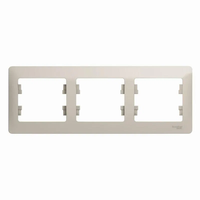 Рамка 3-м Glossa горизонт. молоч. SE GSL000903 Systeme Electric