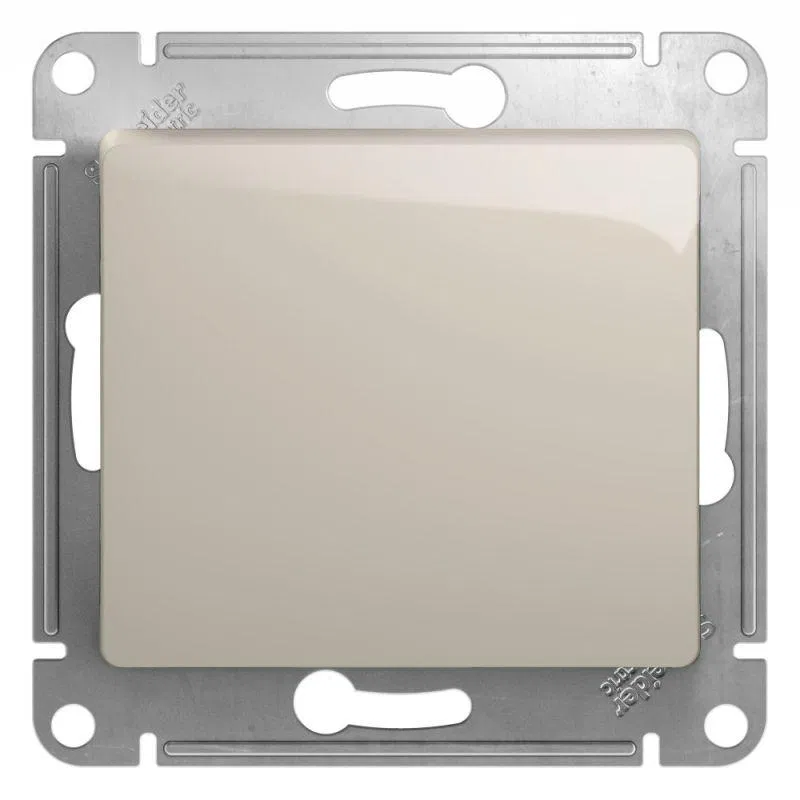 Кнопка нажимная 1-кл. СП Glossa 10А IP20 (сх. 1) 10AX механизм молочн. SE GSL000915 Systeme Electric