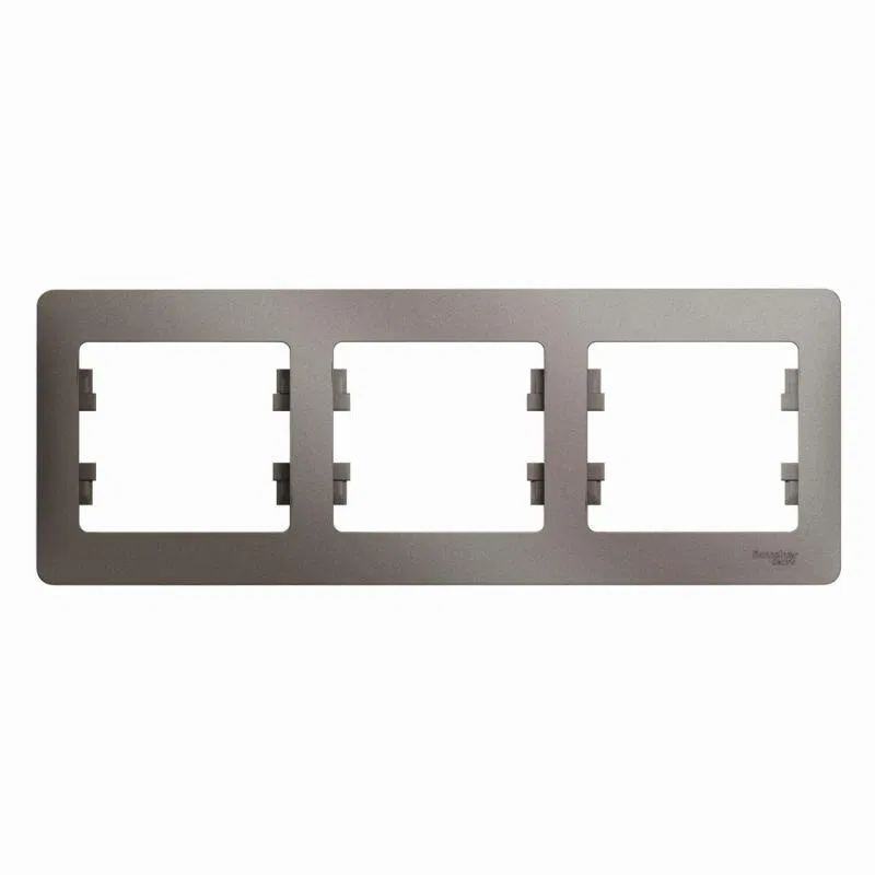 Рамка 3-м Glossa горизонт. платина SE GSL001203 Systeme Electric