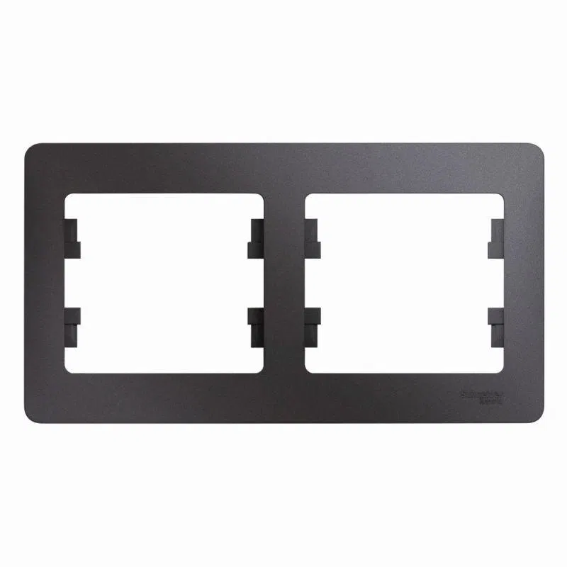 Рамка 2-м Glossa горизонт. графит SE GSL001302 Systeme Electric