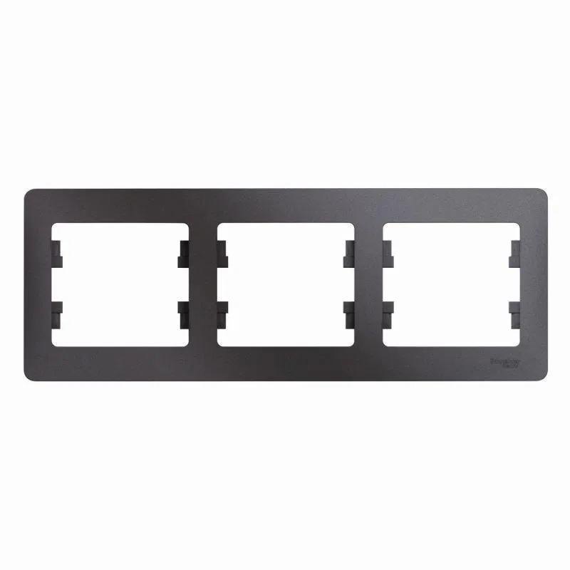Рамка 3-м Glossa горизонт. графит SE GSL001303 Systeme Electric