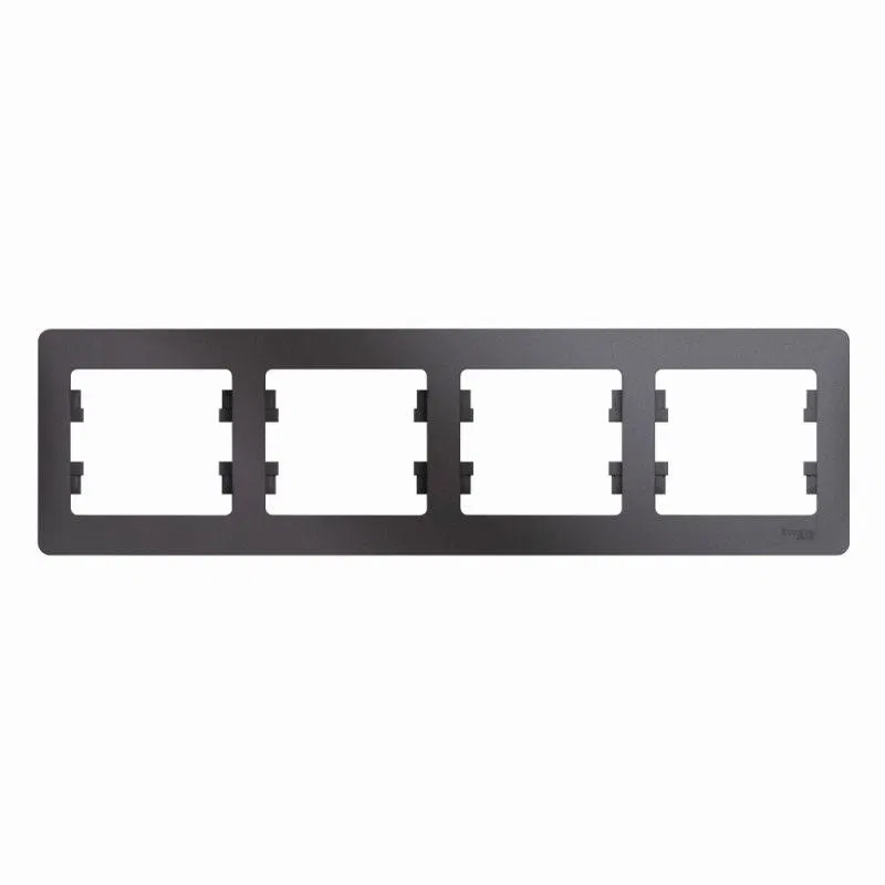 Рамка 4-м Glossa горизонт. графит SE GSL001304 Systeme Electric
