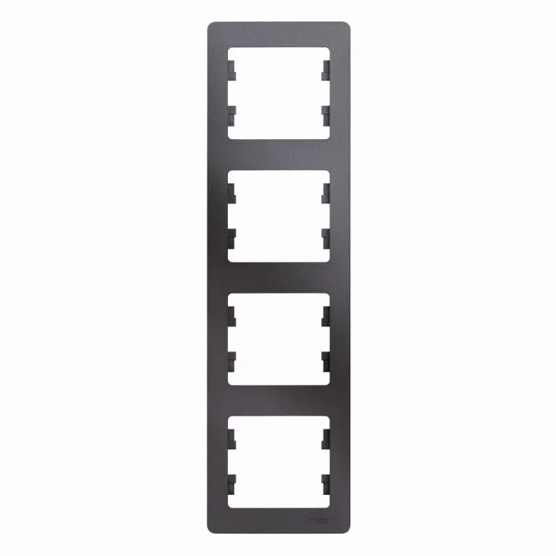 Рамка 4-м Glossa вертикал. графит SE GSL001308 Systeme Electric