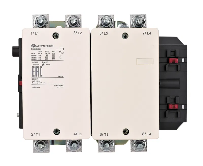 Контактор MC1G 4п (4НО) 700А AC1 кат. 380-400В АС SE MC1G5004Q7 Systeme Electric