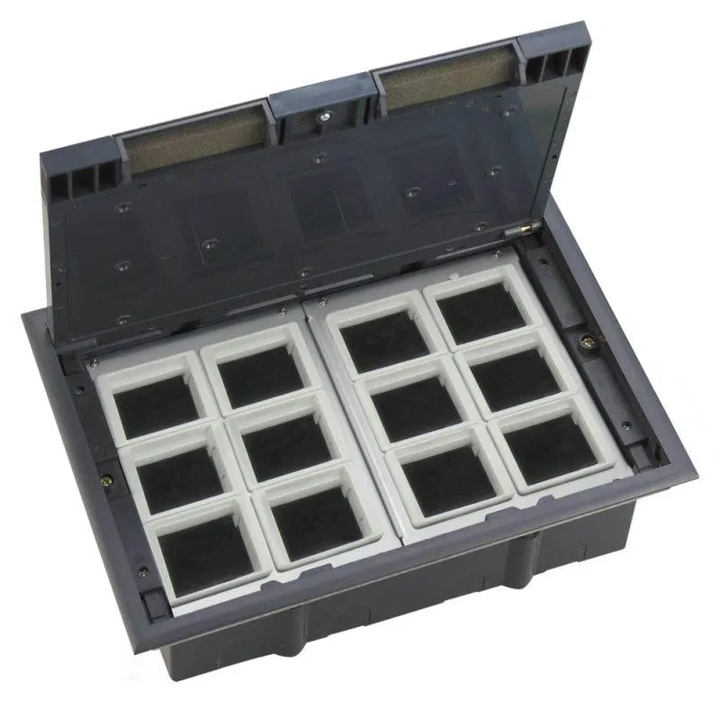 Люк MultiDesk MDK10 на 24мод. IP40 с монтажной коробкой для фальшпола SE MDK10124 Systeme Electric